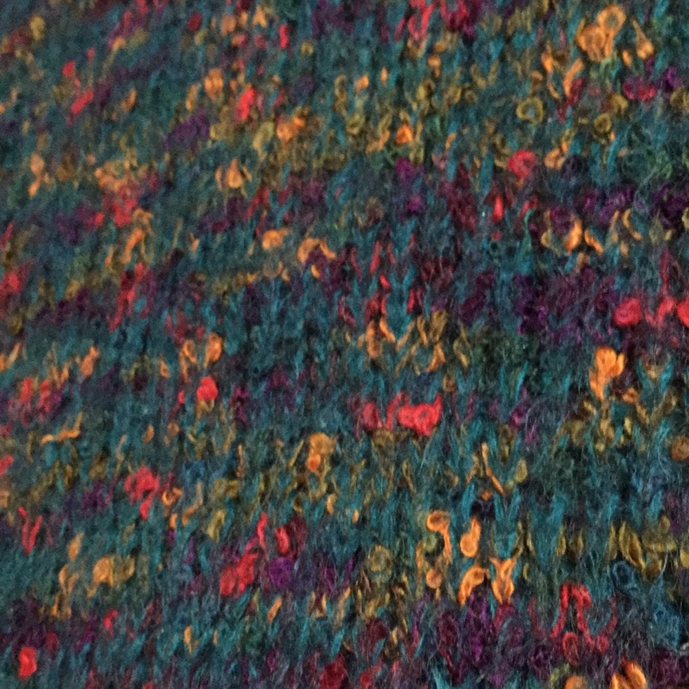 Multicolored Soft Fuzzy Acrylic Blend Turtleneck - image 6